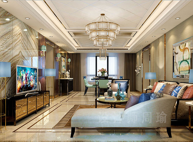 欧美操小逼视频世纪江尚三室两厅168平装修设计效果欣赏